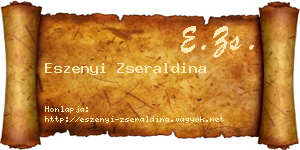 Eszenyi Zseraldina névjegykártya